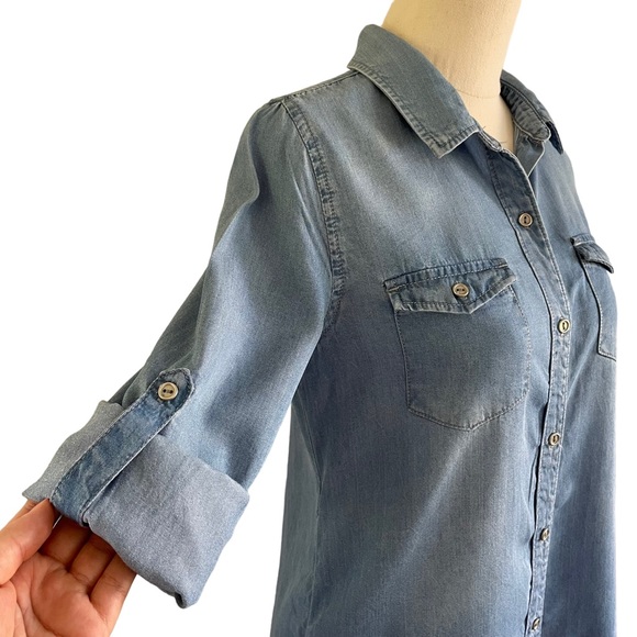 DECJUBA KIDS Sz14 Denim long sleeve dress with sleeve length options - Picture 6 of 15